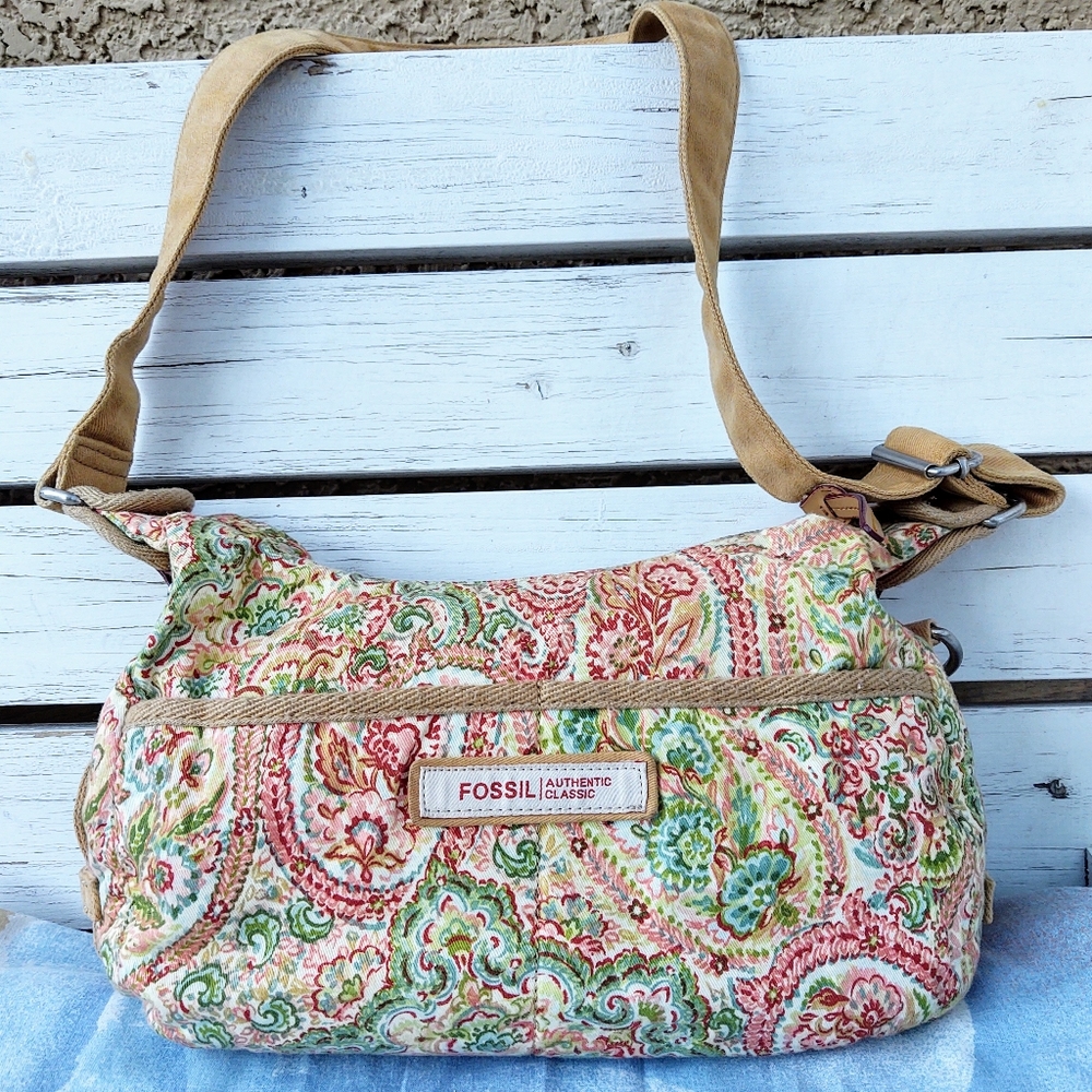 Fossil Classic ZB9748 Fabric Messenger Crossbody
